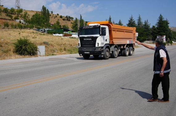 Keçiören’de hafriyat kamyonlarına yönelik denetim